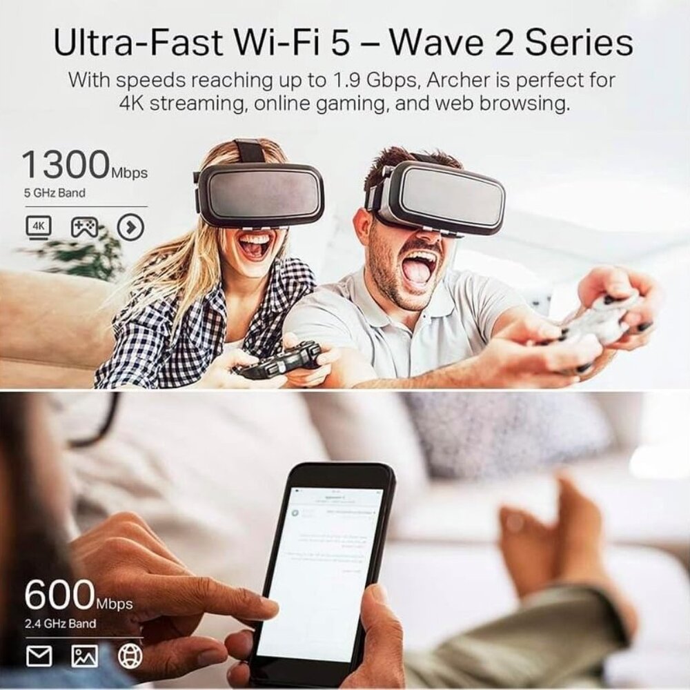 AC1900 Smart WiFi Router Archer A8 -High Speed MU-MIMO Wireless Router, Dual Ban - Picture 3 of 6